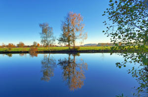 Ein herbstliches Spiegelbild darf nicht fehlen